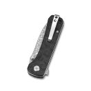 QSP KNIFE Hawk Damascus Carbon Fiber zsebkés - QS131-A