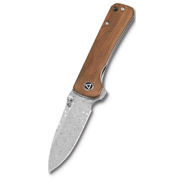 QSP KNIFE Hawk Damascus Wood zsebkés
