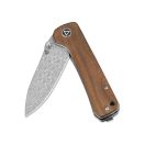 QSP KNIFE Hawk Damascus Wood zsebkés - QS131-B
