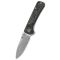 QSP KNIFE Hawk Damascus Carbon Fiber Aluminium Foil zsebkés - QS131-Q