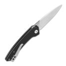 QSP KNIFE Leopard Black Carbon Fiber zsebkés