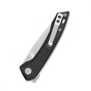 QSP KNIFE Leopard Black Carbon Fiber zsebkés