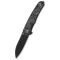 QSP KNIFE Otter Aluminium Foil Carbon Fiber Black Stonewash zsebkés