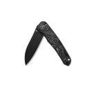 QSP KNIFE Otter Aluminium Foil Carbon Fiber Black Stonewash zsebkés - QS140-A2