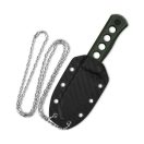 QSP KNIFE Canary Black Stonewashed Micarta Green nyakkés - QS141-C2