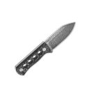 QSP KNIFE Canary Damascus Aluminium Foil Carbon Fiber nyakkés - QS141-E
