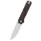 QSP KNIFE Lark Red Shredded Carbon Fiber zsebkés - QS144-D