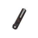 QSP KNIFE Lark Red Shredded Carbon Fiber zsebkés - QS144-D