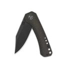 QSP KNIFE Kestrel Micarta Black Stonewash zsebkés - QS145-A2