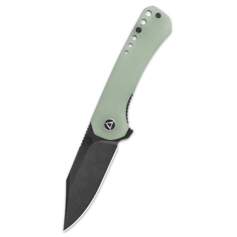 QSP KNIFE Kestrel Jade G-10 Black Stonewash zsebkés