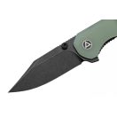 QSP KNIFE Kestrel Jade G-10 Black Stonewash zsebkés - QS145-B2