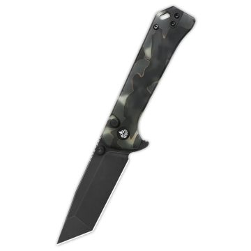 QSP KNIFE Grebe Tanto Raffir Resin Black Blade zsebkés - QS148-E2