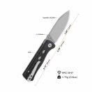 QSP KNIFE Canary Folder Black G-10 zsebkés - QS150-A1