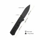 QSP KNIFE Canary Folder AllBlack zsebkés - QS150-J1
