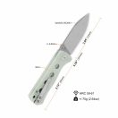 QSP KNIFE Canary Folder Jade G-10 zsebkés - QS150-E1