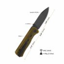QSP KNIFE Canary Folder Ultem Black Stonewashed zsebkés - QS150-J1
