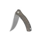 QSP KNIFE Walrus Brown Micarta zsebkés - QS151-B1