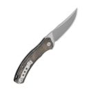 QSP KNIFE Walrus Brown Micarta zsebkés - QS151-B1