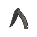 QSP KNIFE Walrus Brown Micarta Black Stonewash zsebkés - QS151-B2