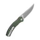 QSP KNIFE Walrus Blade Green Micarta zsebkés - QS151-C1