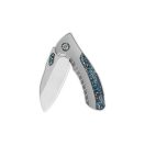 QSP KNIFE Capybara Titanium Blue Camo Carbon Fiber zsebkés - QS152-A1