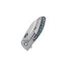 QSP KNIFE Capybara Titanium Blue Camo Carbon Fiber zsebkés