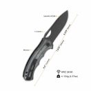 QSP KNIFE Gorilla Denim Micarta Black Blade zsebkés - QS153-B2