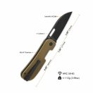 QSP KNIFE Variant PE Titanium STW Black zsebkés - QS154-G