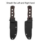 QSP KNIFE Canary Fixed Blade Dark Brown Micarta fixpengés - QS155-A2