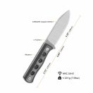 QSP KNIFE Canary Fixed Blade Black Micarta fixpengés  