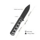 QSP KNIFE Canary Fixed Blade Black Micarta Black Stonewashed fixpengés -   QS155-B2