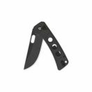 QSP KNIFE Unicorn Dark Brown Micarta Black Blade zsebkés