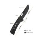 QSP KNIFE Unicorn Dark Brown Micarta Black Blade zsebkés