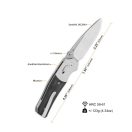 QSP KNIFE Vault Black Micarta zsebkés - QS157-A1