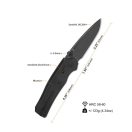 QSP KNIFE Vault AllBlack Micarta zsebkés - QS157-A2