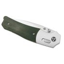 QSP KNIFE Vault Green Micarta zsebkés
