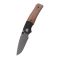 QSP KNIFE Vault Black STW Tan Micarta zsebkés - QS157-C2