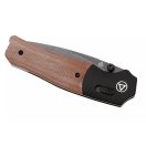 QSP KNIFE Vault Black STW Tan Micarta zsebkés - QS157-C2