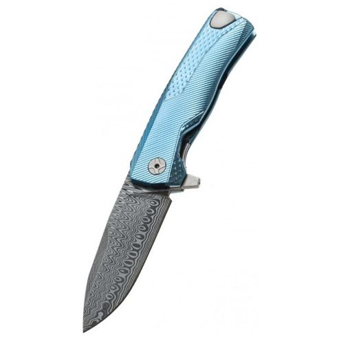 LIONSTEEL Rok Damascus Blue zsebkés - ROK_DD_BL