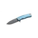LIONSTEEL Rok Damascus Blue zsebkés - ROK_DD_BL