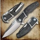 REATE Mini Crossroads Green Micarta zsebkés - RTE107
