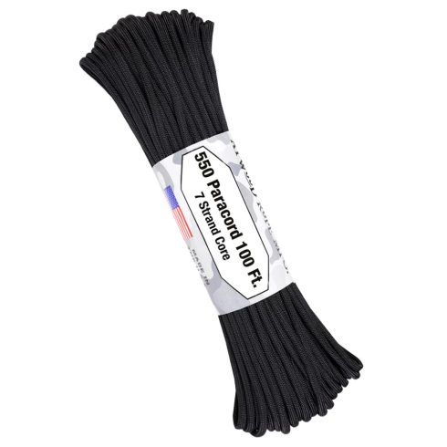 ATWOOD ROPE 550 Paracord Black - Fekete