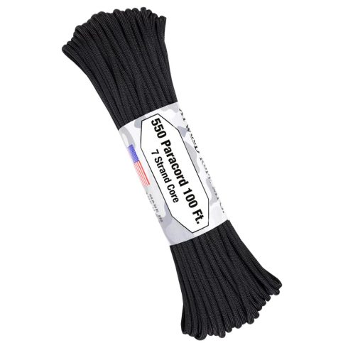 ATWOOD ROPE 550 Paracord Black - Fekete