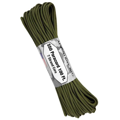 ATWOOD ROPE 550 Paracord OD Green - Olív zöld