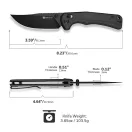 SENCUT Slybolt Green Micarta Black Blade zsebkés - S25001A-1