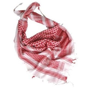 M-TRAMP Shemag - arab kendő - fehér/piros
