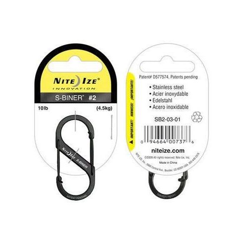 NITE IZE S Biner Karabiner 2 fekete Hidegfém Kések és NITE IZE S Biner Karabiner 2 fémszínű Hidegfém Kések é
