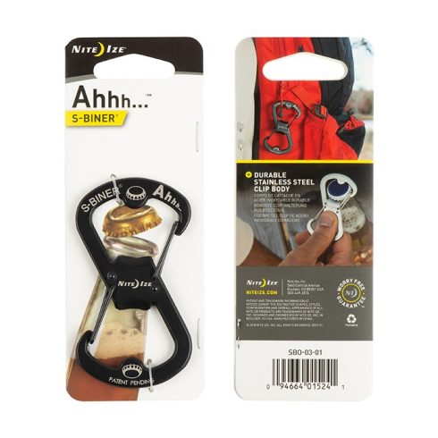 NITE IZE Bottle Opener - Sörnyitó karabiner - Több színben