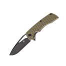 KANSEPT KNIVES Kryo Olive Soccer Pattern G-10 Black Blade zsebkés - T1001A6