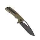 KANSEPT KNIVES Kryo Olive Soccer Pattern G-10 Black Blade zsebkés - T1001A6